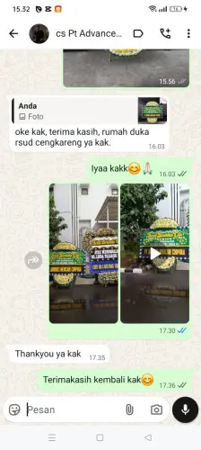 Testimonial Papan Bunga Pernikahan ganjar sabar