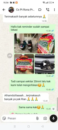 Testimonial Papan Bunga ganjar sabar