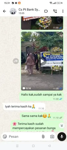 Testimonial Papan Bunga ganjar sabar